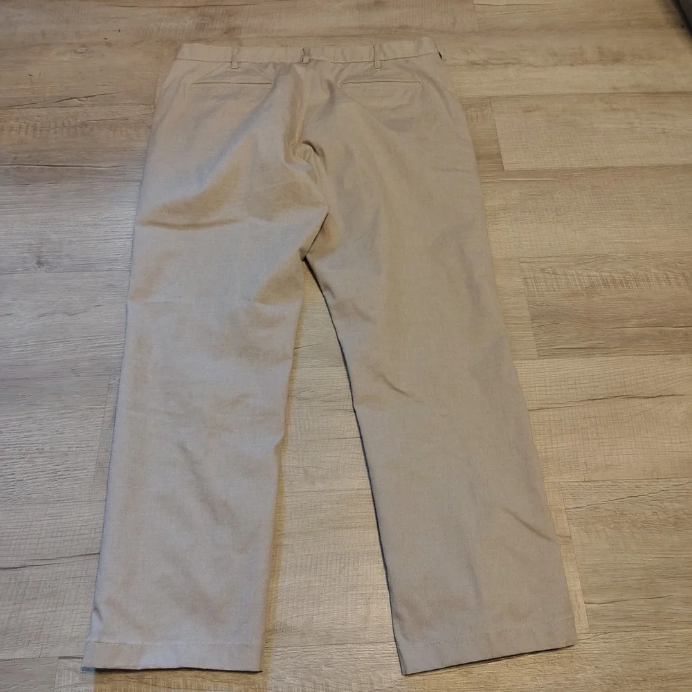 J.Crew 770 Straight Oxford Tech Pant Mens 38x32 Khaki Tan Stretch Chino 38x29